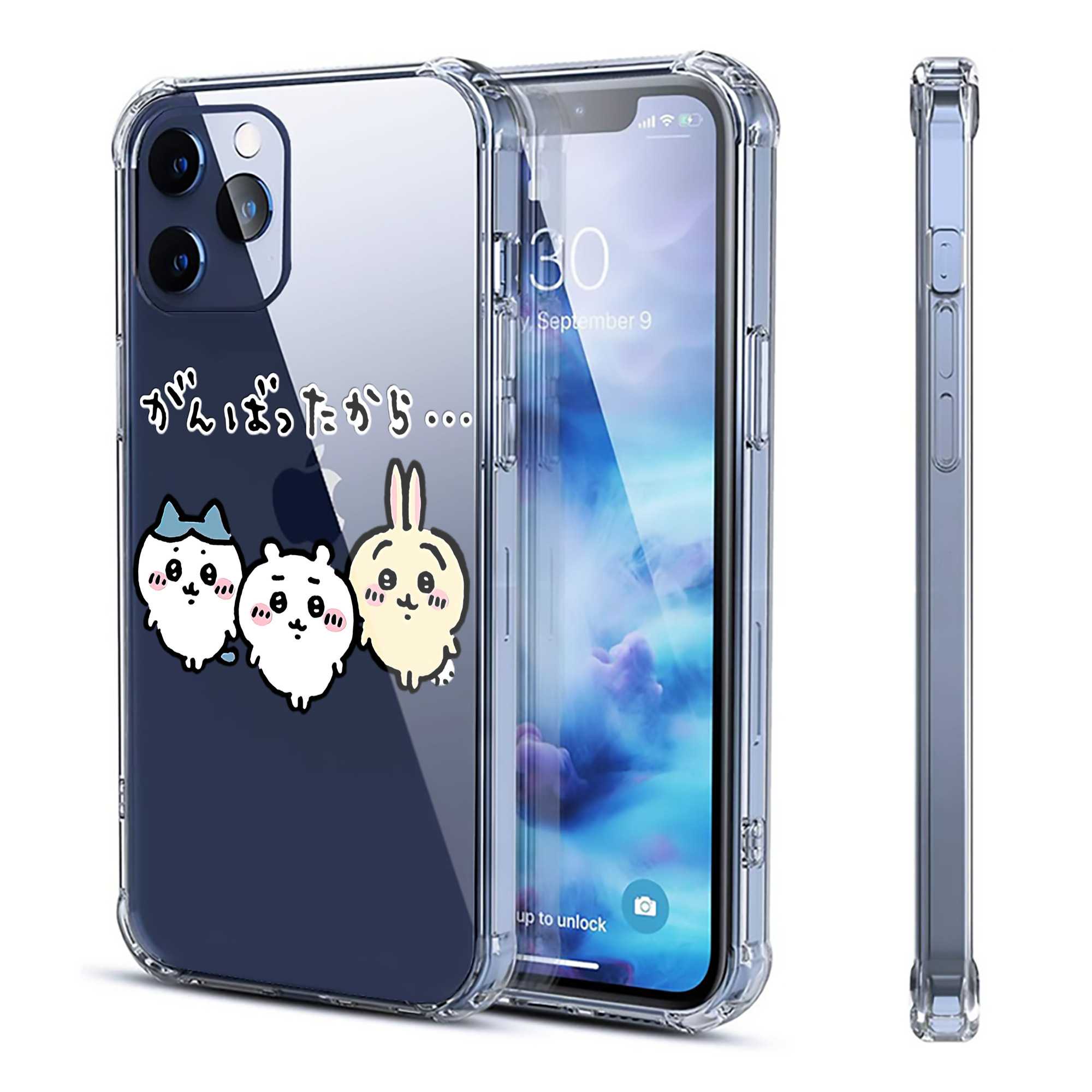 （画像用） ちいかわ ハチワレ Chii-kawa hachiware 【iPhone 12シリーズ対応】透明スマホケース（クリアソフトケース）